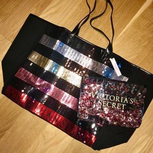 Victoria’s Secret tote and mini travel pouch